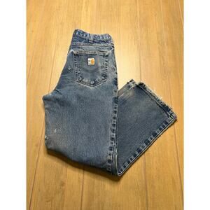 Vintage Carhartt FR Actual Sz 30x28 Men’s Blue Denim Jeans Y2K Distress